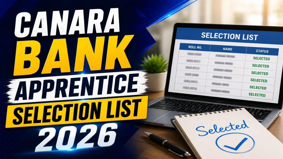 Canara Bank Graduate Apprentice Selection List 2026 OUT (Direct Link)