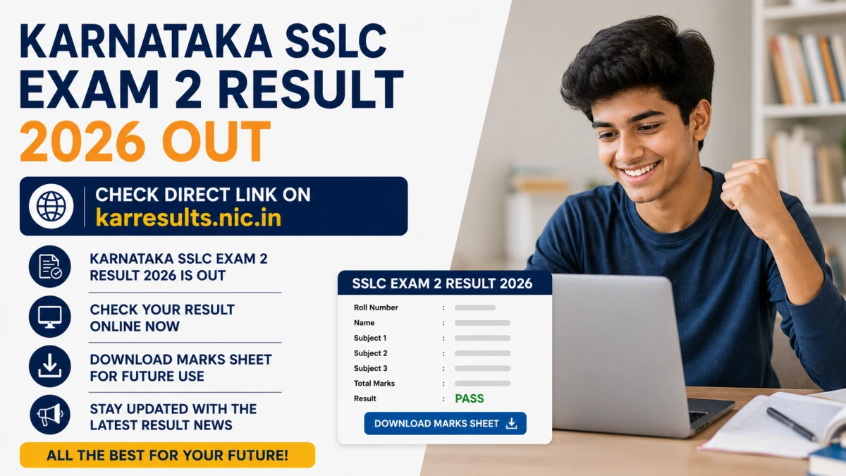 Karnataka SSLC Exam 2 Result 2026 Out