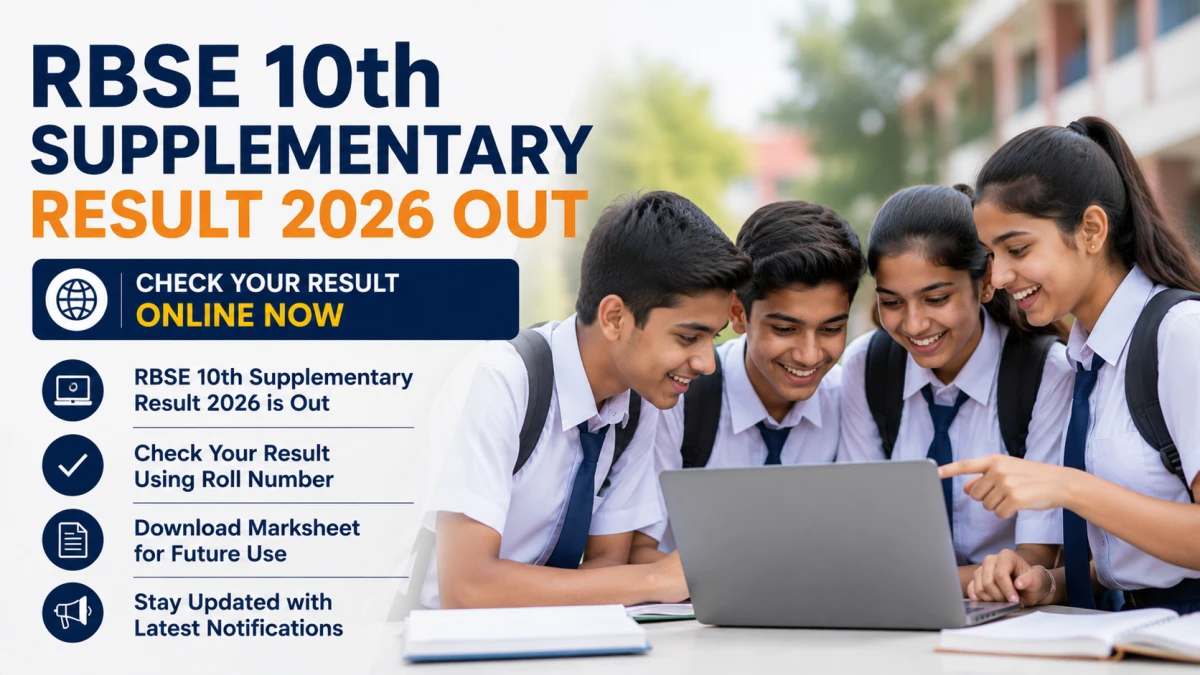 RBSE 10th Supplementary Result 2026 Out