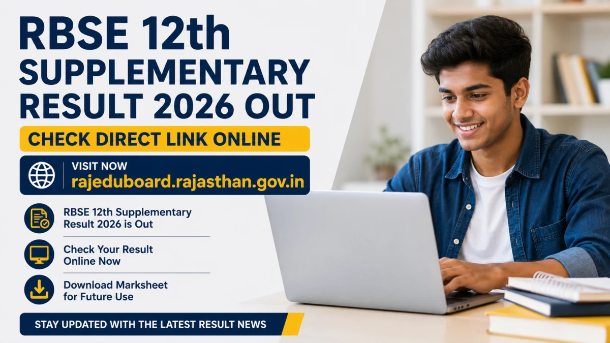 RBSE 12th Supplementary Result 2026 Out