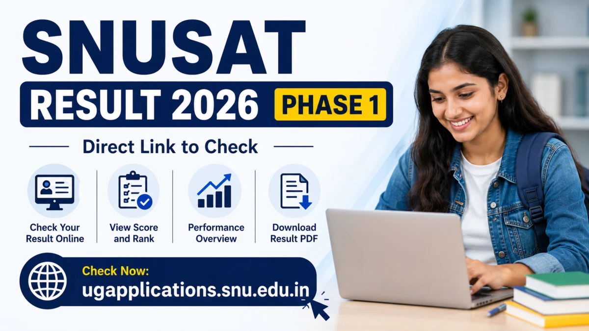 SNUSAT Result 2026 Phase 1