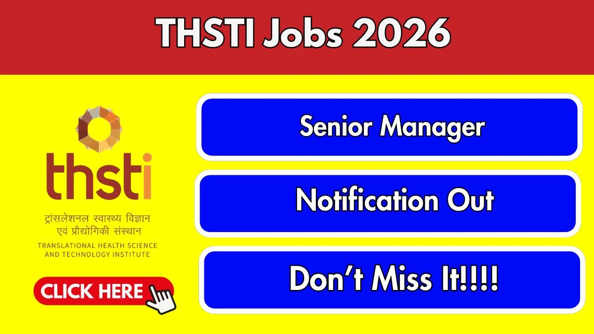 THSTI Senior Manager Recruitment 2026
