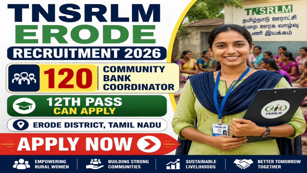 TNSRLM Erode Community Bank Coordinator Recruitment 2026 Notification Out