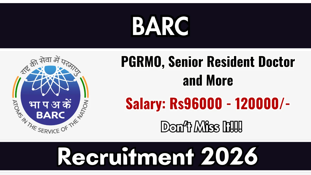 BARC Recruitment 2026 – Walkin for 19 Resident Medical Officer Posts