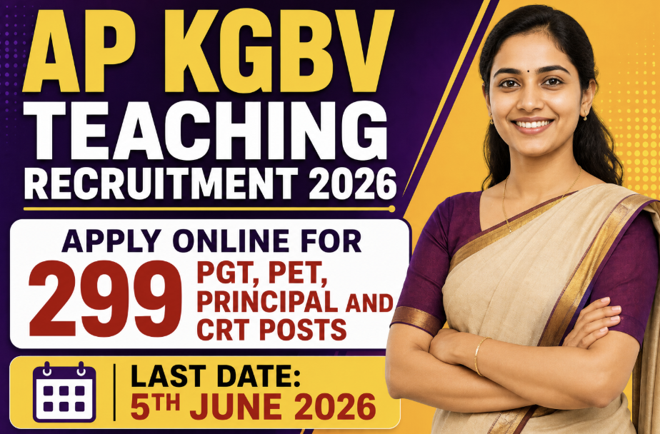 AP KGBV Recruitment 2026 – Apply Online for 299 Teaching Posts
