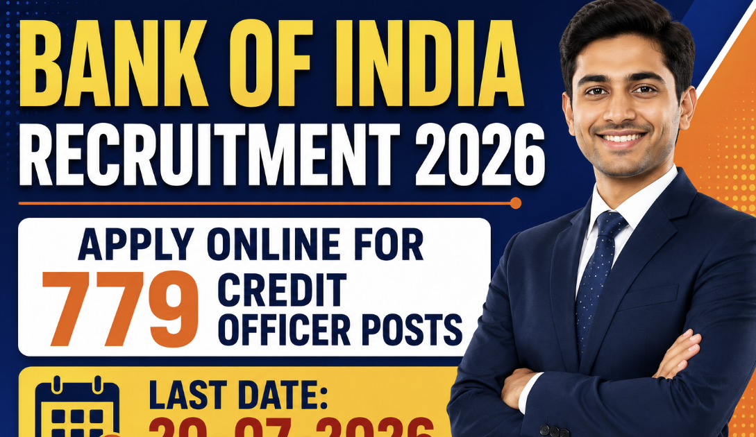 BOI Credit Officer Recruitment 2026 – Apply Online for 779 Posts