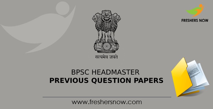 BPSC Headmaster Previous Question Papers PDF Download