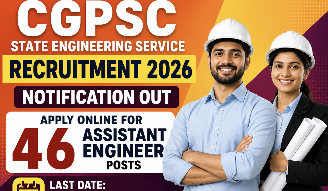 CGPSC State Engineering Services 2026 – Apply Online for 46 Assistant Engineer Posts