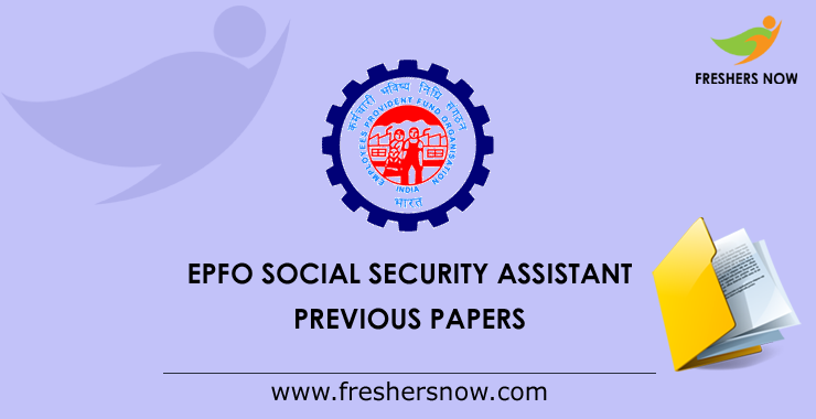 EPFO SSA Previous Question Papers PDF Download