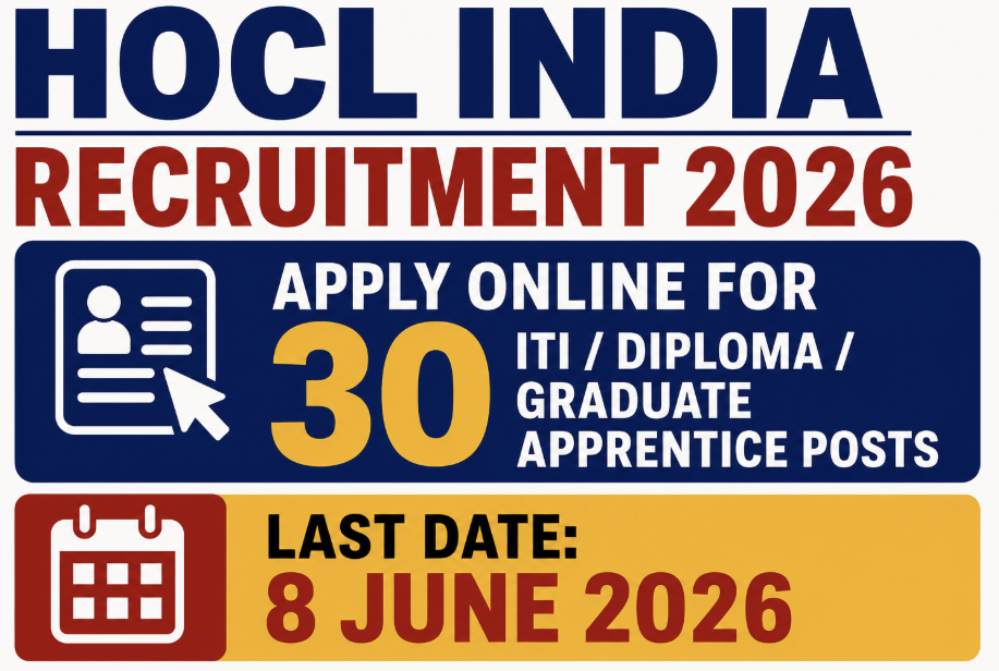 HOCL India Recruitment 2026 – Apply Online for 30 Apprentice Posts