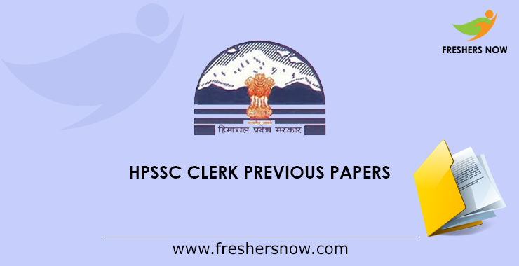 HPSSC Clerk Previous Year Question Papers PDF Download