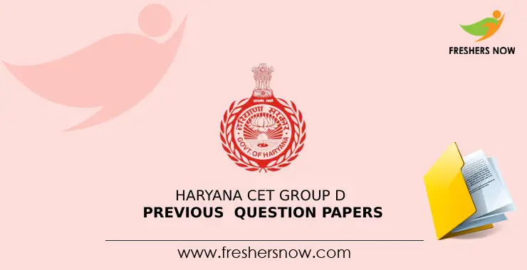Haryana CET Group D Previous Question Papers PDF Download
