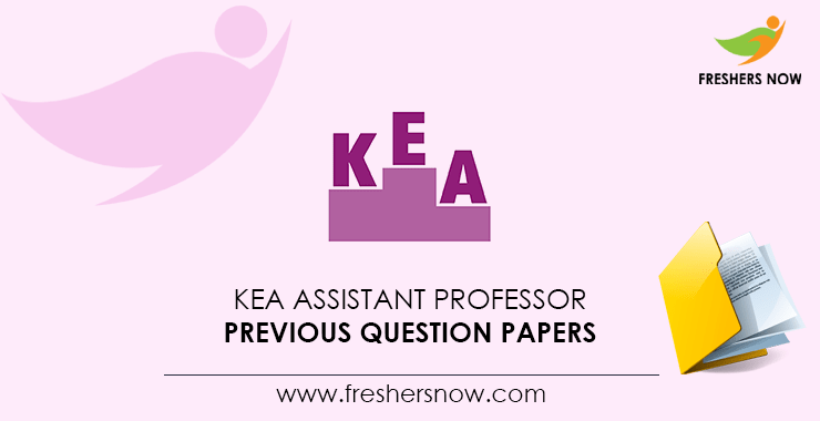 KEA Assistant Professor Previous Question Papers PDF Download