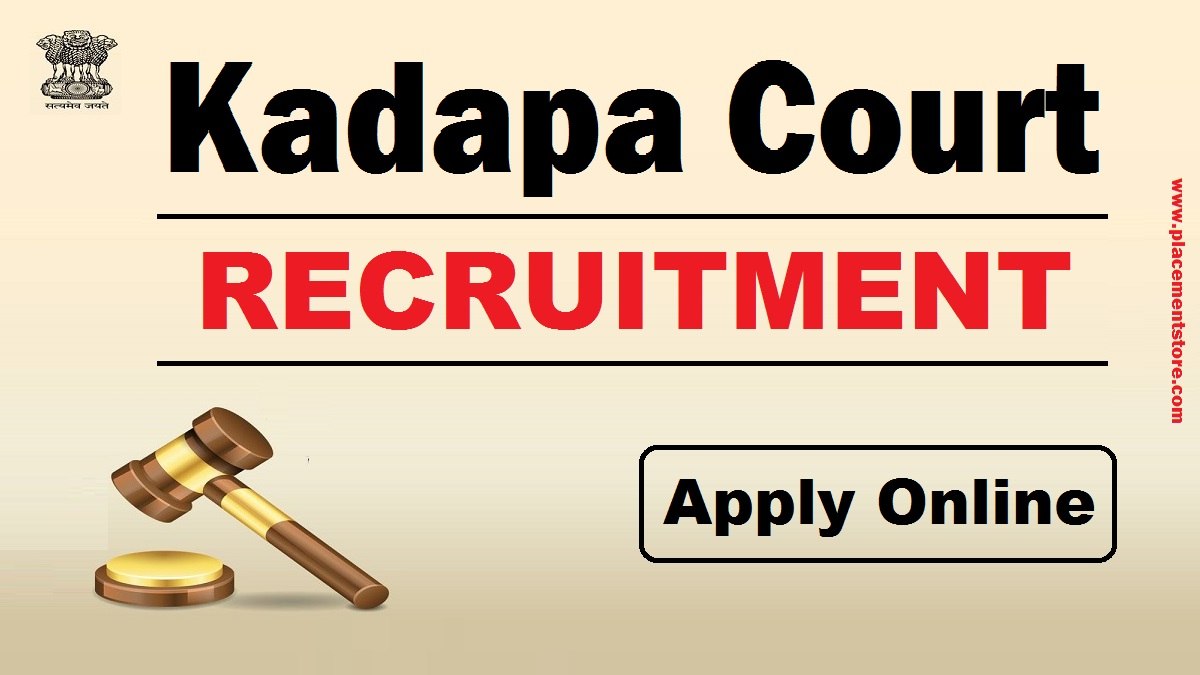 Kadapa Court Recruitment 2026 (eCourts.gov.in) Notification