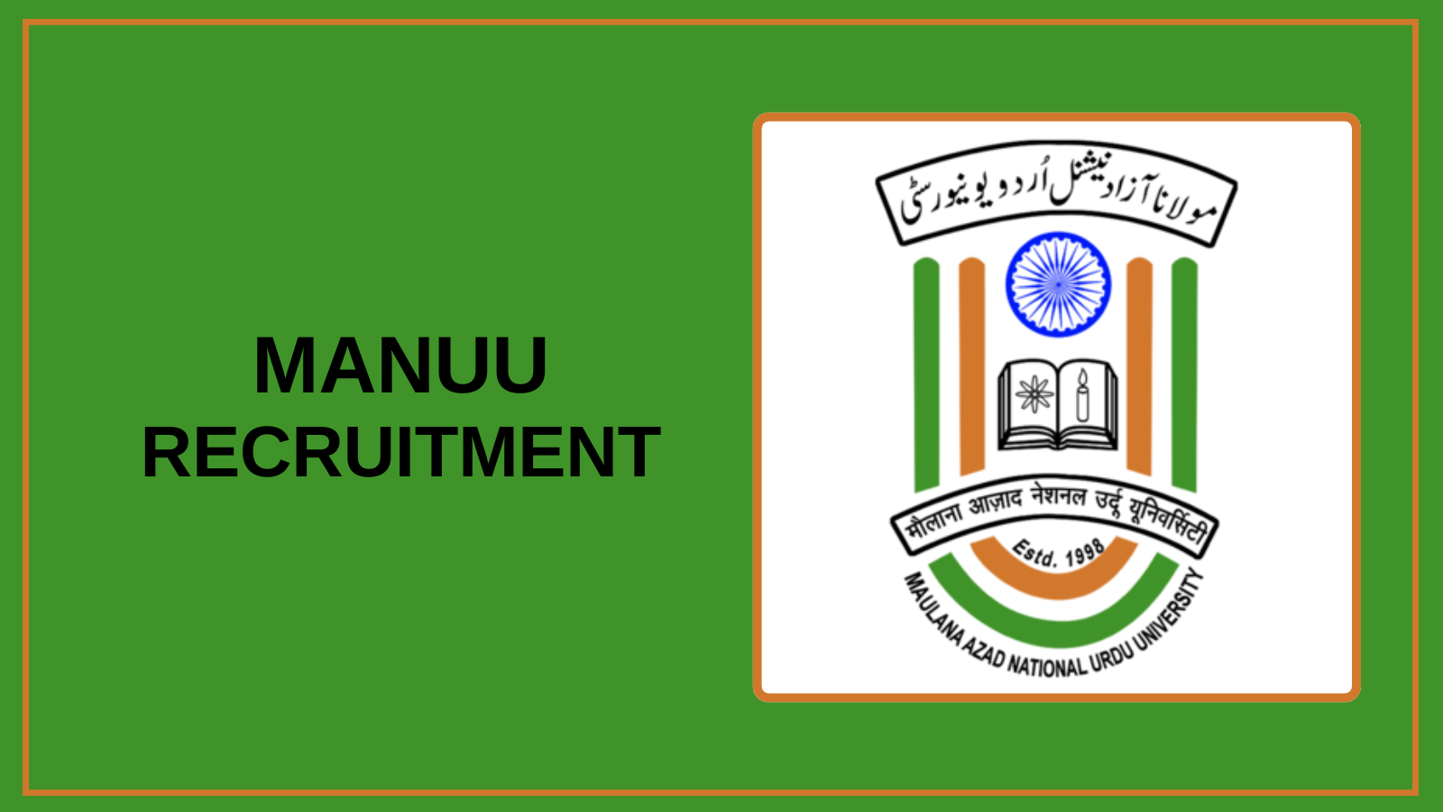 MANUU Jobs 2026 – Apply Online for 11 Professor, Associate Professor Posts