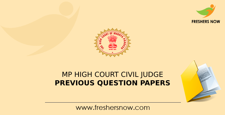MP High Court Civil Judge Previous Question Papers PDF Download