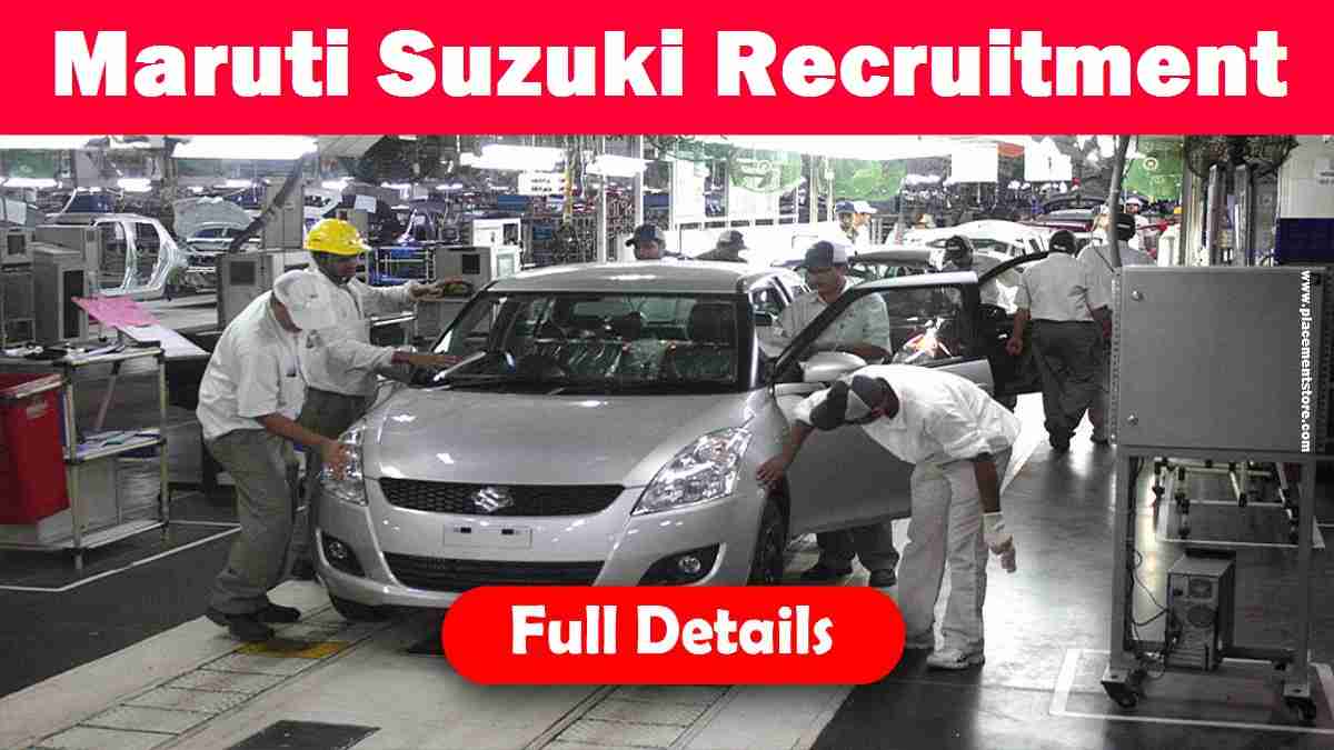 Maruti Suzuki Recruitment 2026 » Apply Online Fresher Jobs