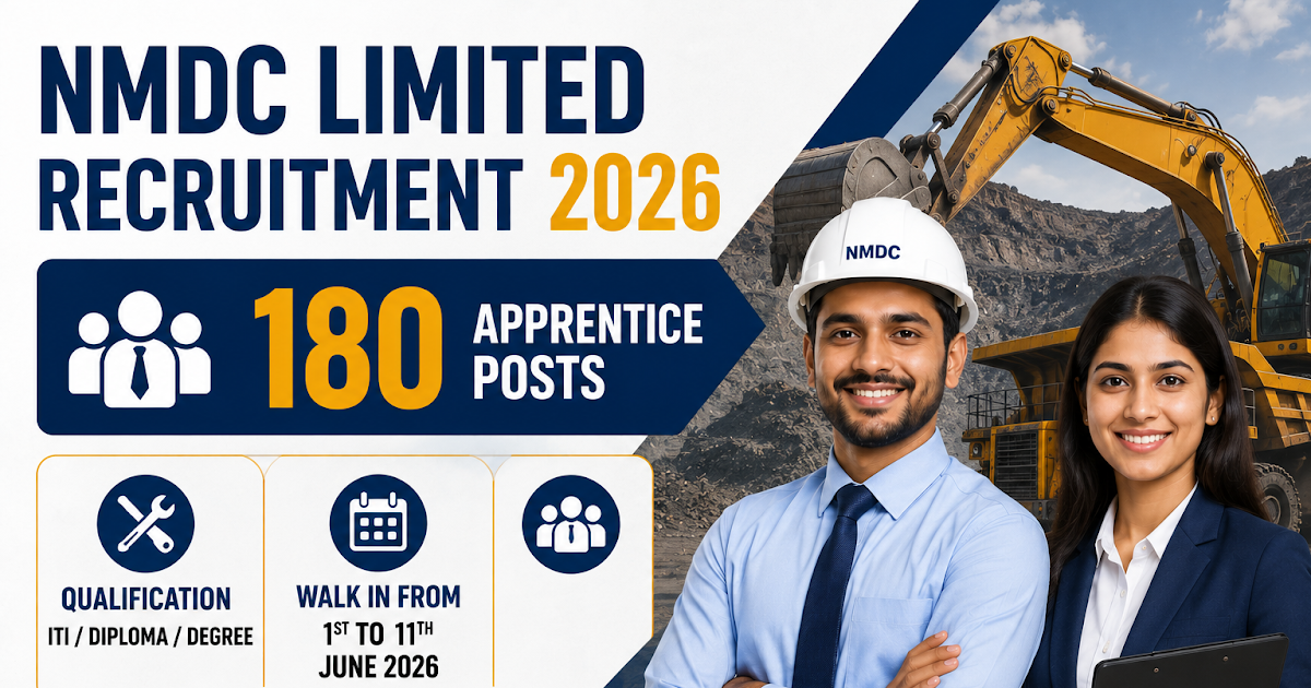 NMDC Limited Apprentice Recruitment 2026