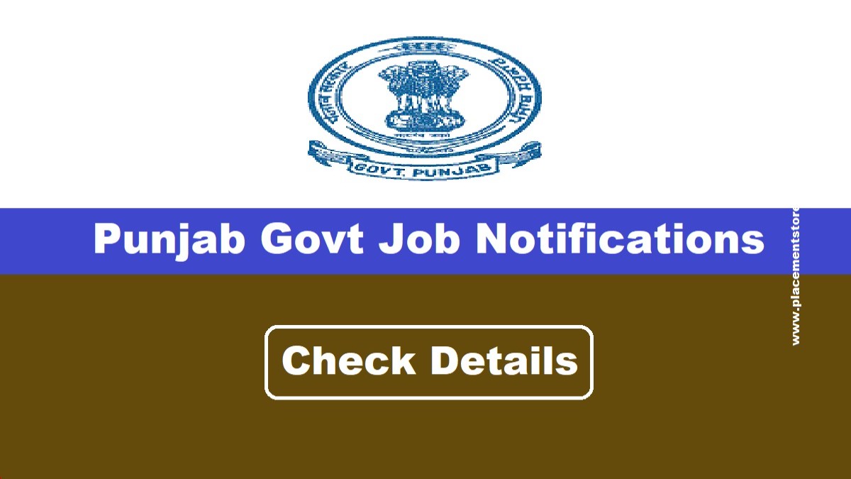 Latest Punjab Govt Job Notifications 2026 » All New Updates