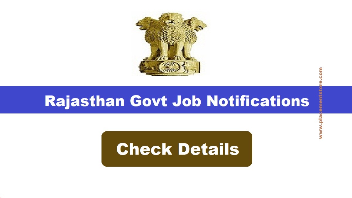 Latest Rajasthan Govt Job Notifications 2026 » Check Updates
