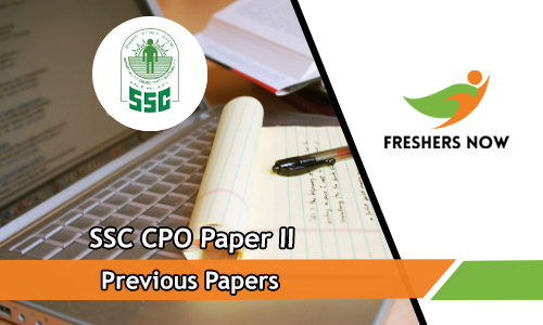 SSC CPO Paper II Previous Papers PDF Download