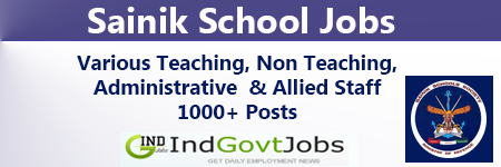 Sainik School Recruitment 2026 (100+ Vacancies Opening)