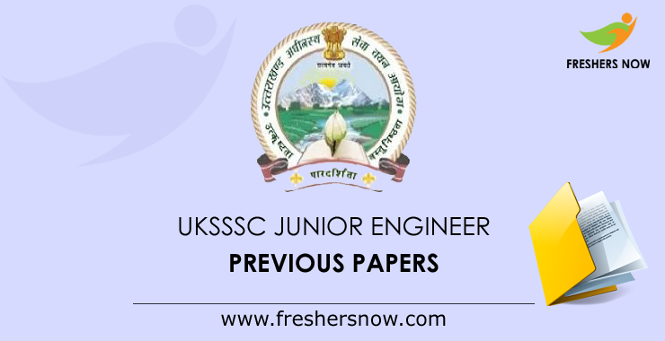 UKSSSC Junior Engineer Previous Papers PDF