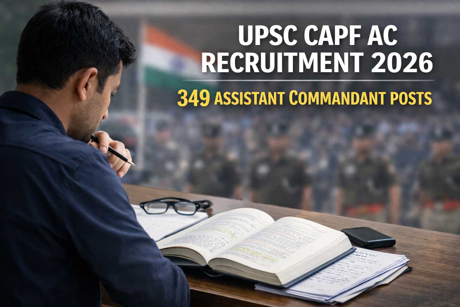 UPSC CAPF AC Recruitment 2026 Apply Online for 349 Posts