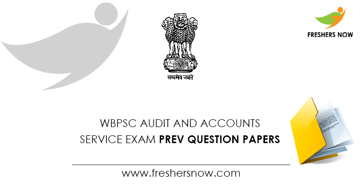 WBPSC Audit and Accounts Service Previous Question papers