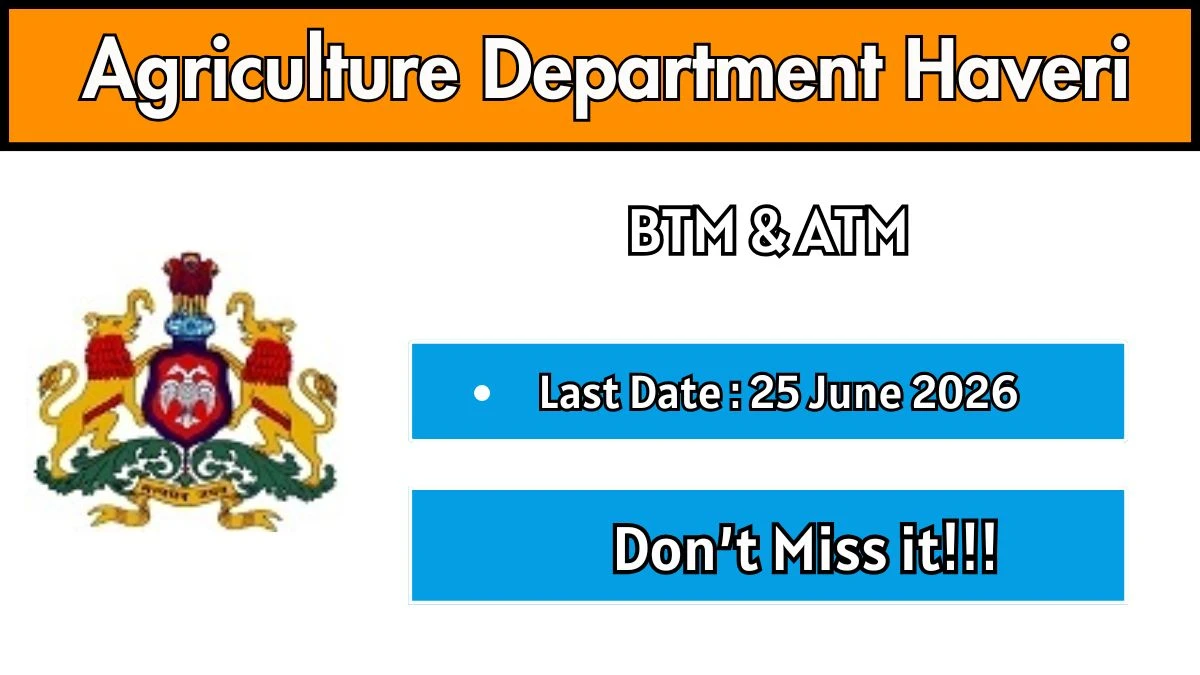 Agriculture Department Haveri Recruitment 2026