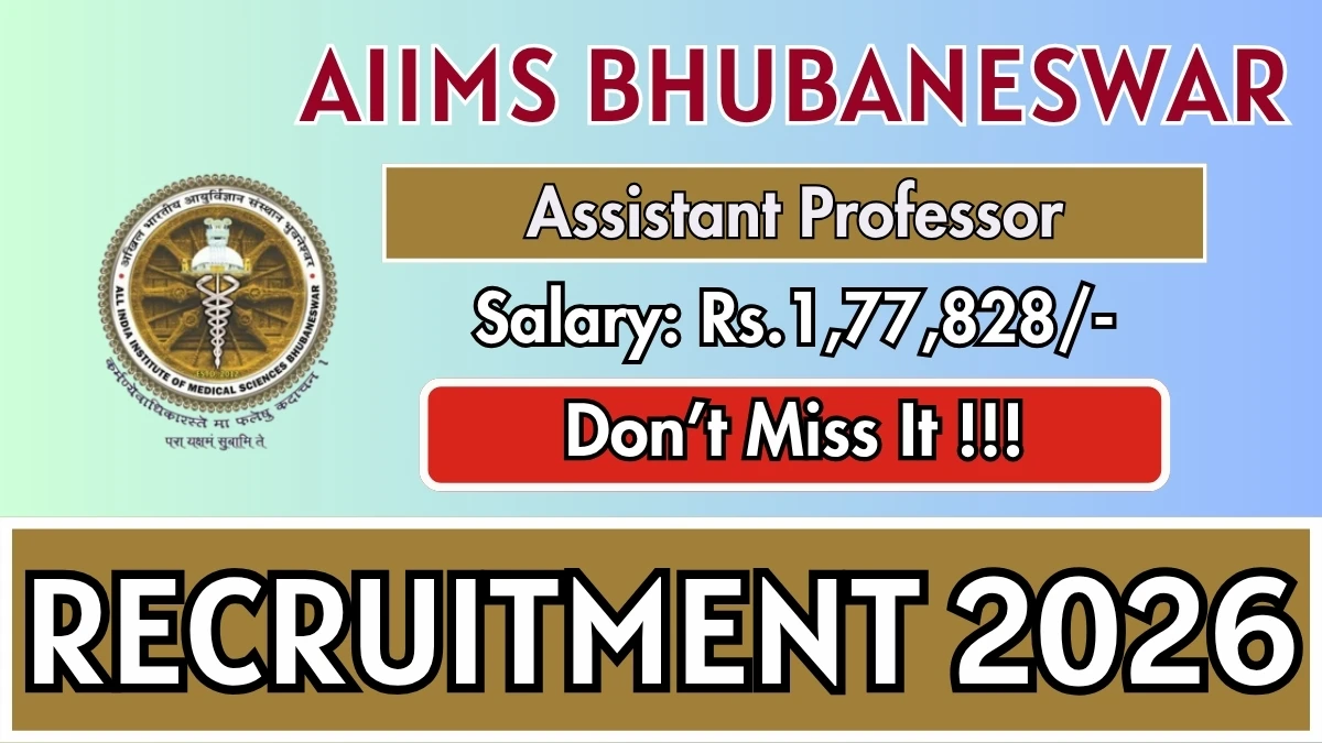 AIIMS Bhubaneswar Assistant Professor Recruitment 2026