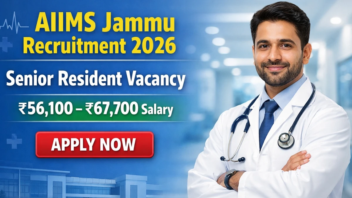 AIIMS Jammu Recruitment 2026 – Apply Online for 78 Senior Resident Posts