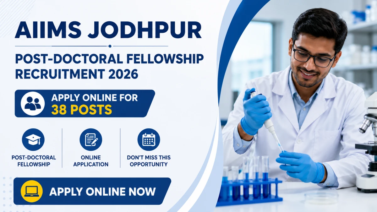 AIIMS Jodhpur Post-Doctoral Fellowship Recruitment 2026