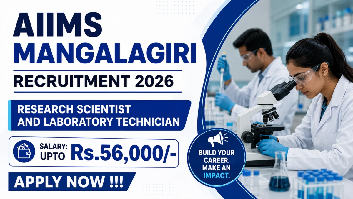 AIIMS Mangalagiri Recruitment 2026 – Apply Online for Research Scientist & LaboratorTechnicianPosts