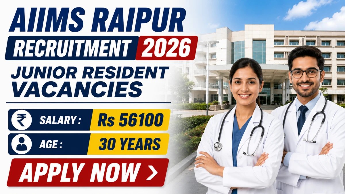 AIIMS Raipur Junior Resident Recruitment 2026
