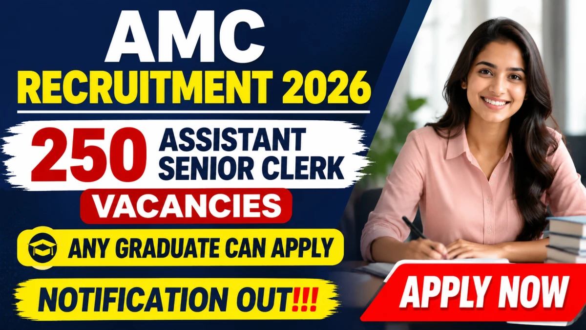 AMC Assistant Senior Clerk Recruitment 2026 Notification Out