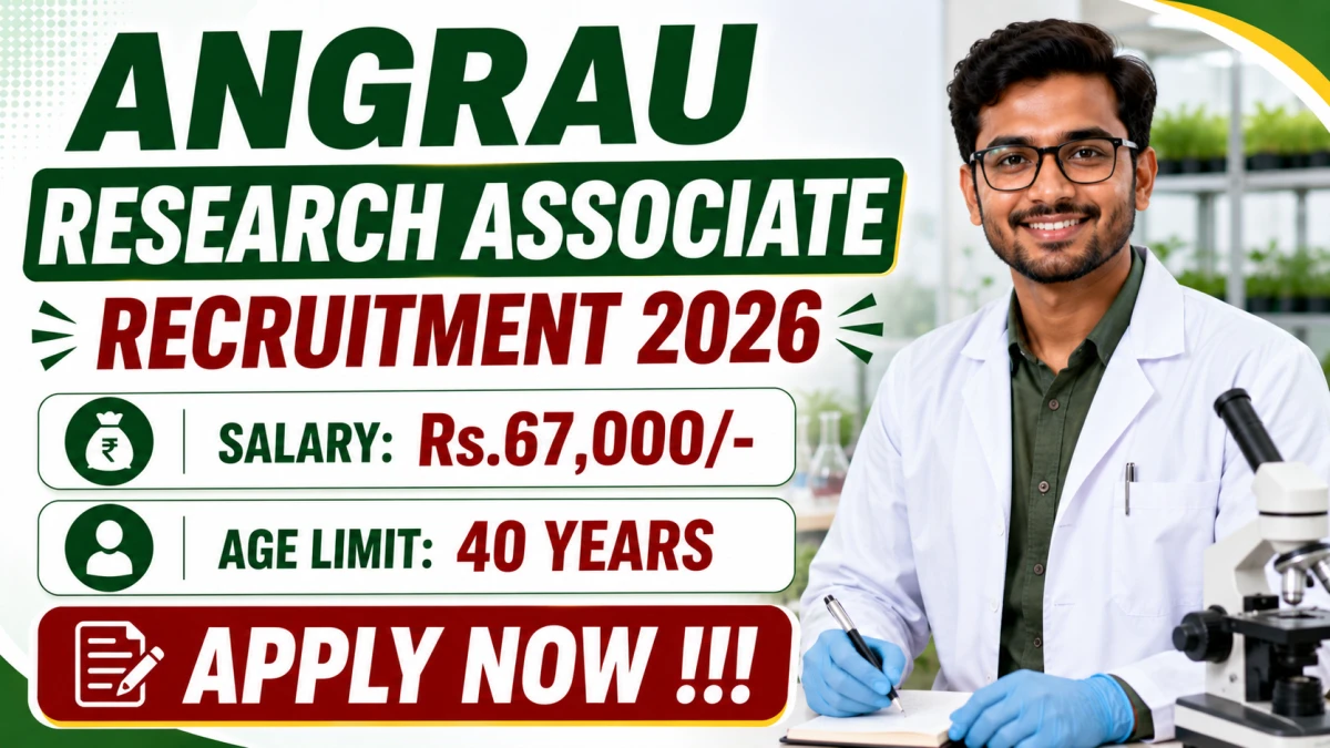 ANGRAU Research Associate Recruitment 2026
