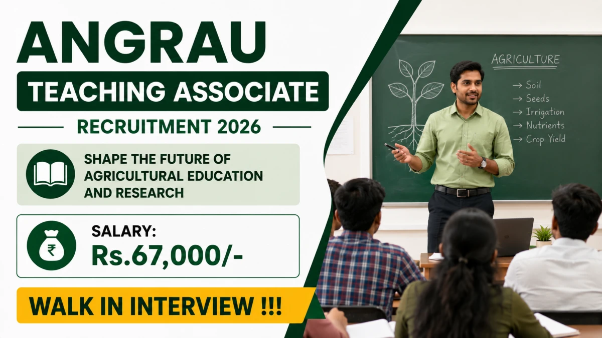 ANGRAU Teaching Associate Recruitment 2026