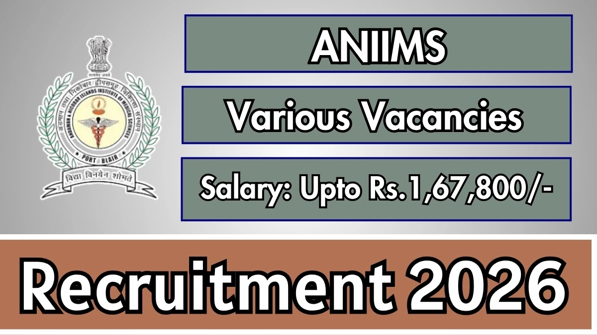 ANIIMS Recruitment 2026 – Apply Offline for Librarian, Head Clerk and More Posts