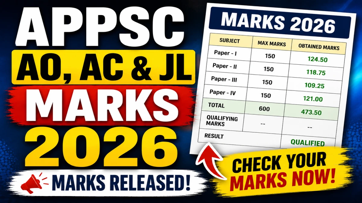 APPSC AO, AC & JL Marks 2026