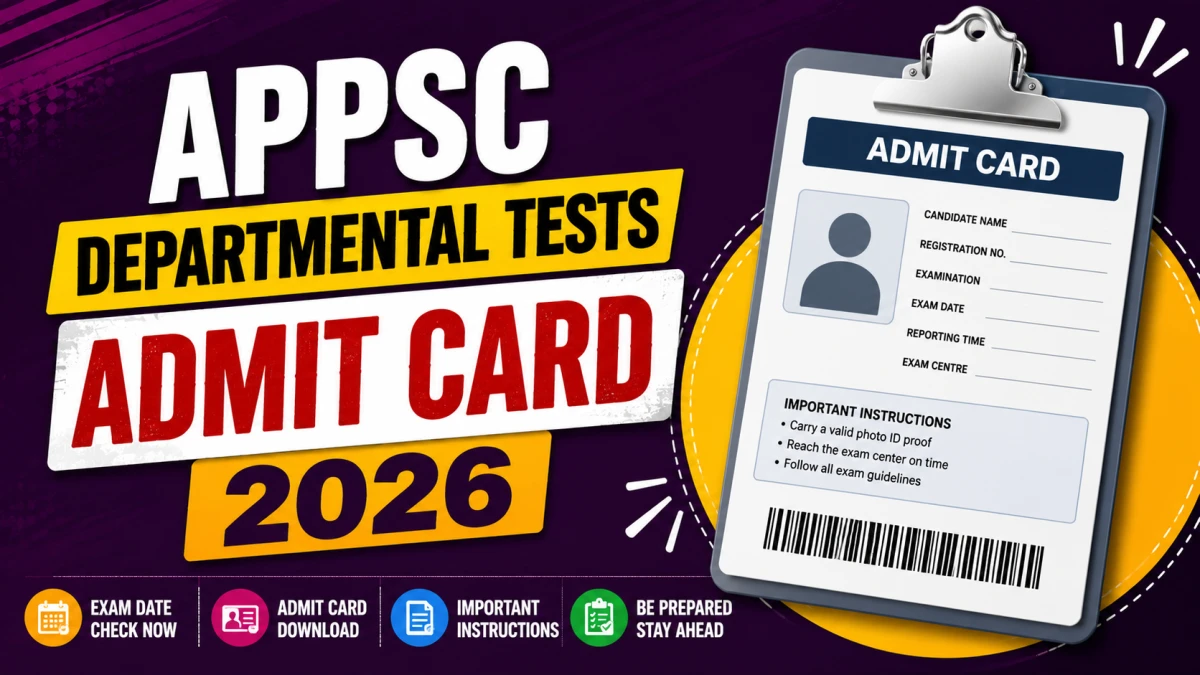 APPSC Departmental Tests Admit Card 2026