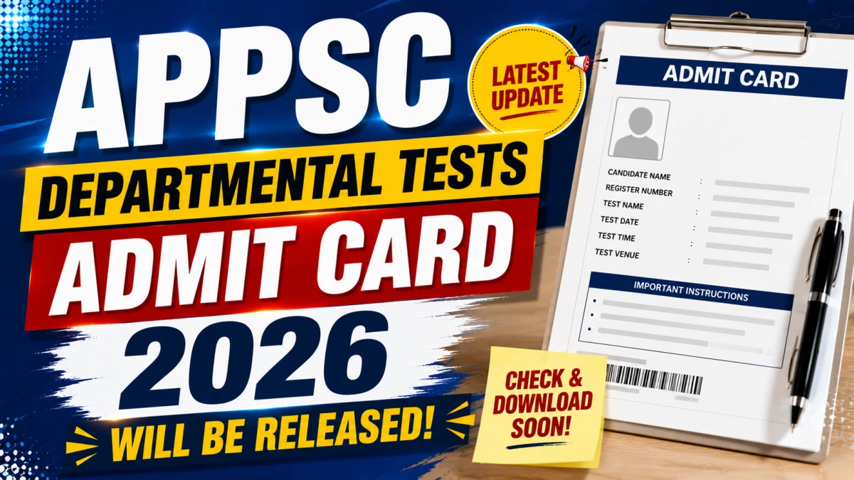 APPSC Departmental Tests Admit Card 2026
