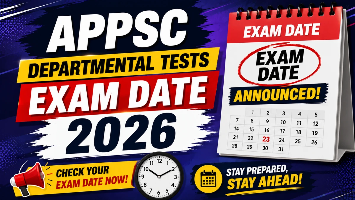 APPSC Departmental Tests Exam Date 2026
