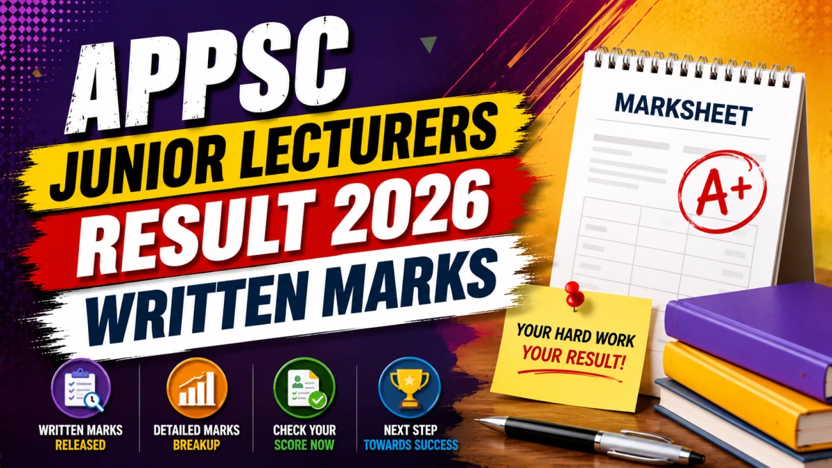 APPSC Junior Lecturers Result 2026