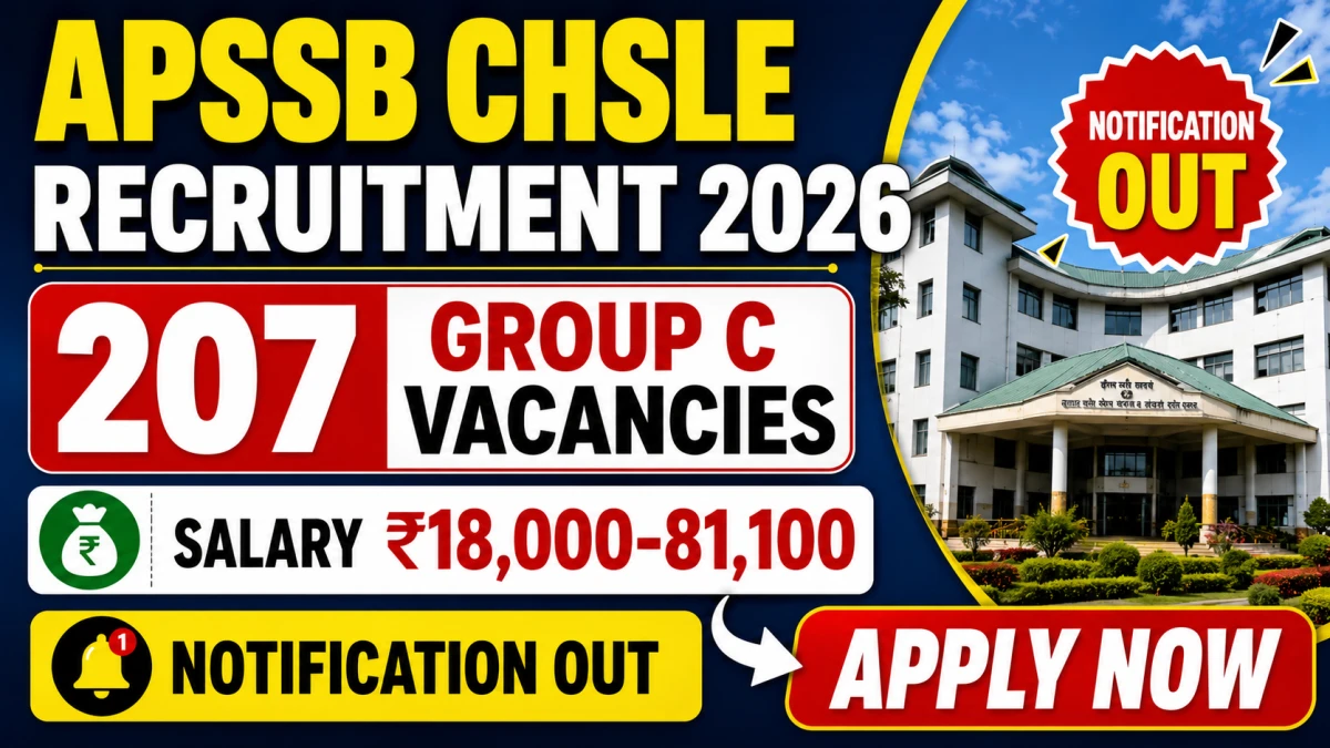 APSSB CHSLE Recruitment 2026 Notification Out