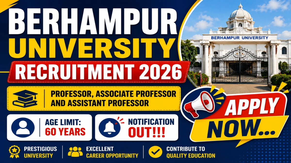 Berhampur University Recruitment 2026 Deadline Extended