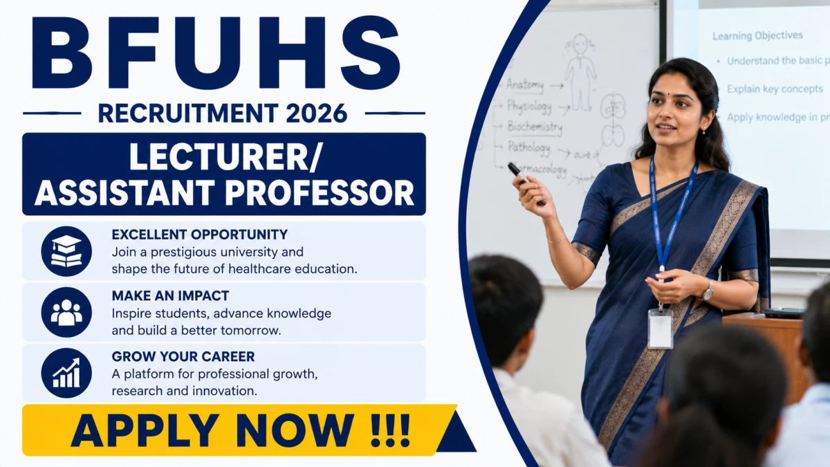 BFUHS Recruitment 2026 – Apply Online for Lecturer/ Assistant Professor Posts