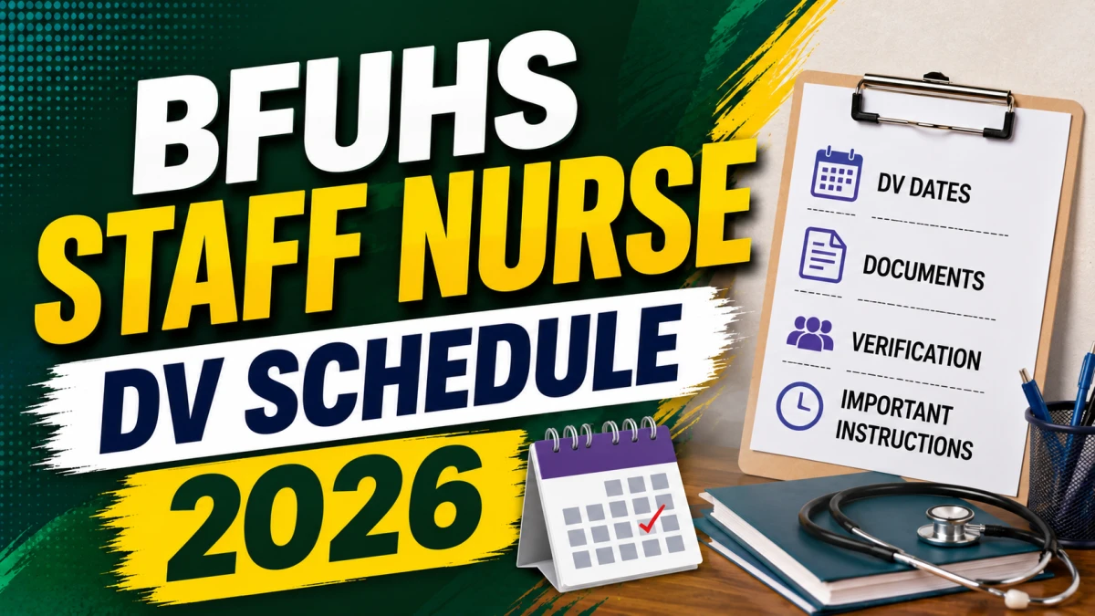 BFUHS Staff Nurse DV Schedule 2026
