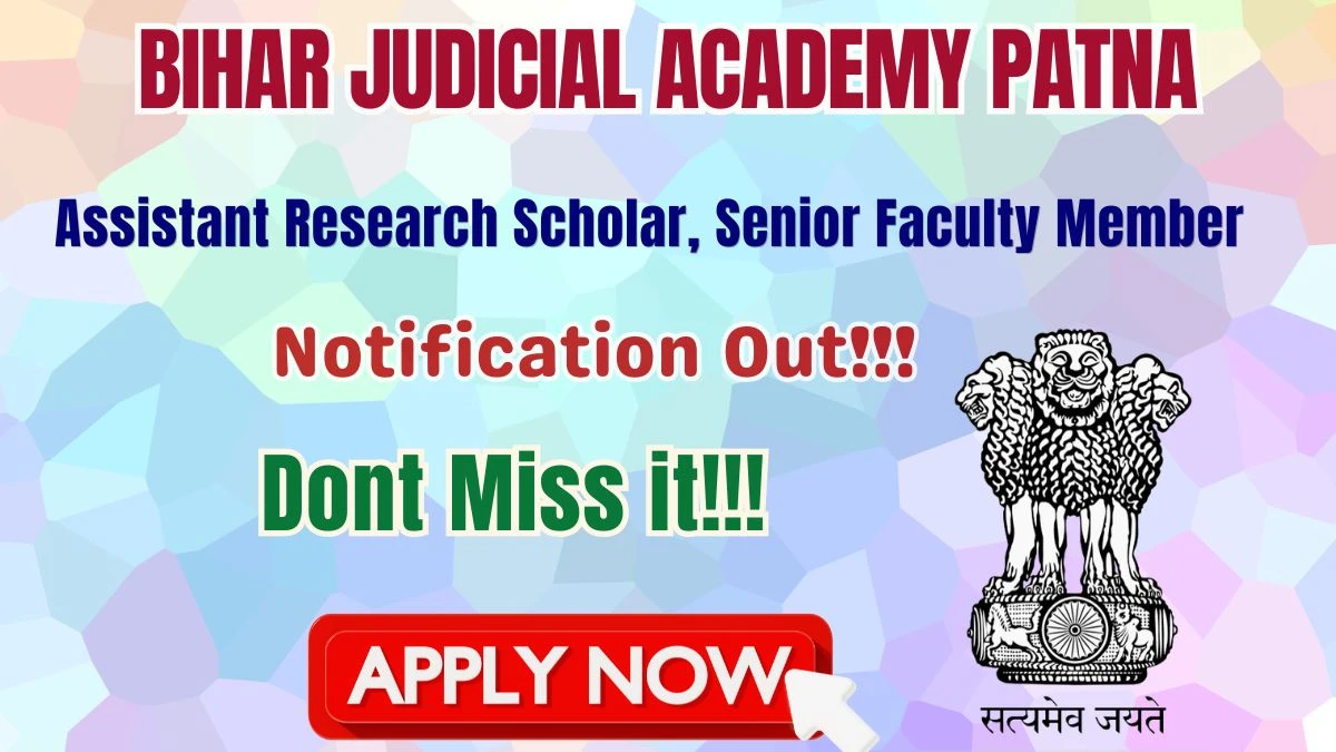 Bihar Judicial Academy Patna Recruitment 2026