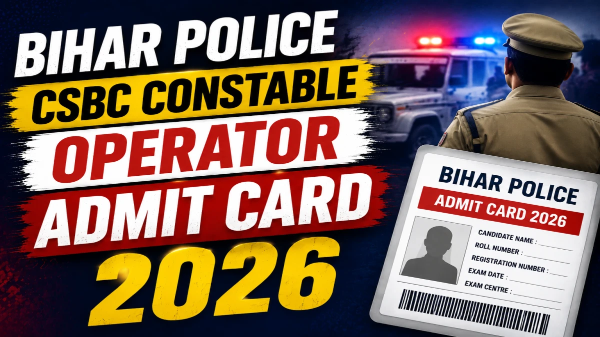 Bihar Police CSBC Constable Operator Admit Card 2026